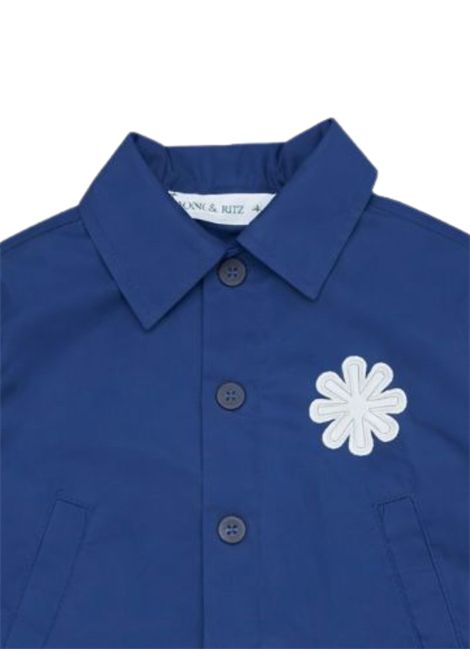 Camicia neonato blu in cotone Manuel Ritz | 34555BLU